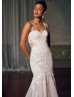 Ivory Lace Glitter Tulle Dreamy Wedding Dress